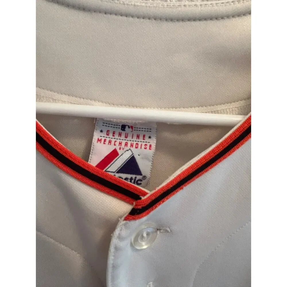 Vintage MLB San Francisco Giants Majestic Sewn Blank Baseball Jersey Sz 2XL READ